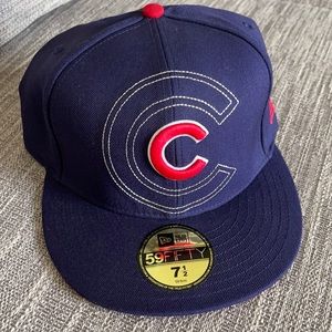 New Era Chicago Cubs Wool Fitted Hat Size 7 1/2